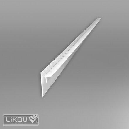 Ukončovacia lišta pre NOP 8 mm - prevetrávaná - biela